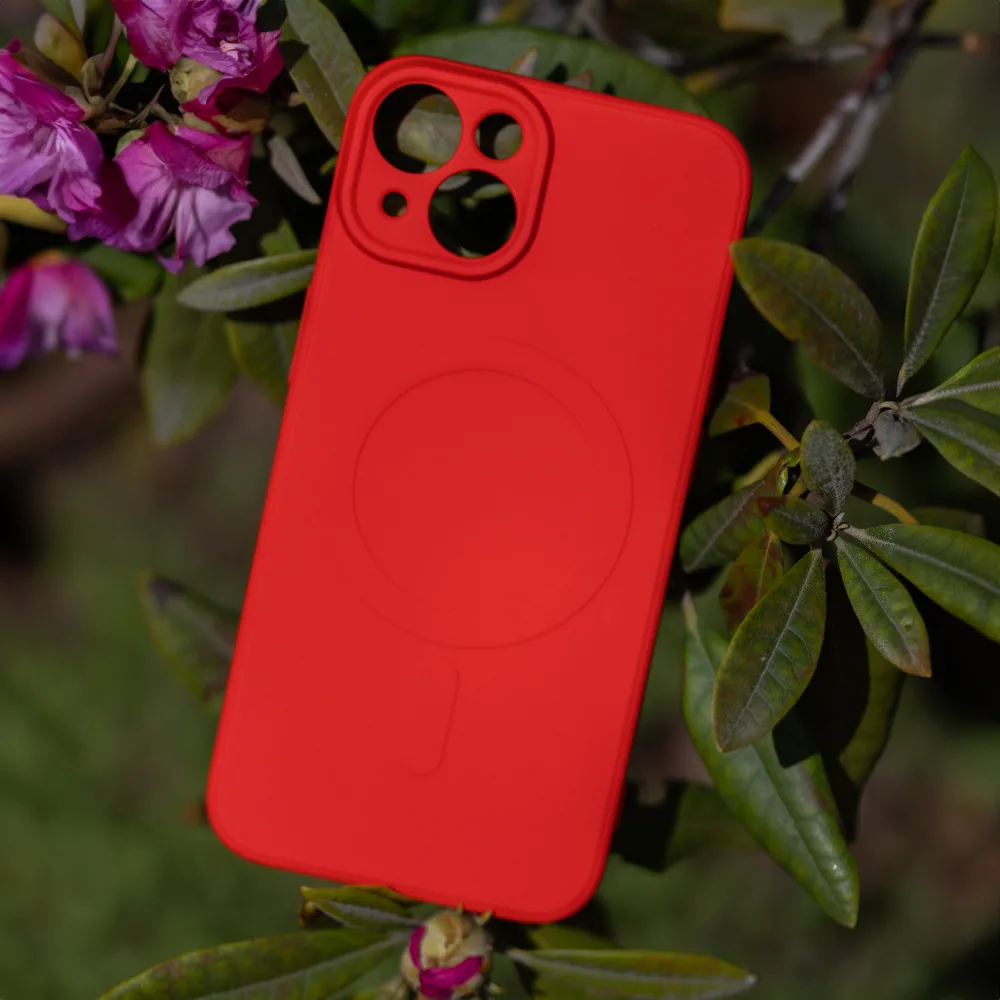 Enkel Color Mag-fodral för iPhone 16 Plus 6,7″ i rött