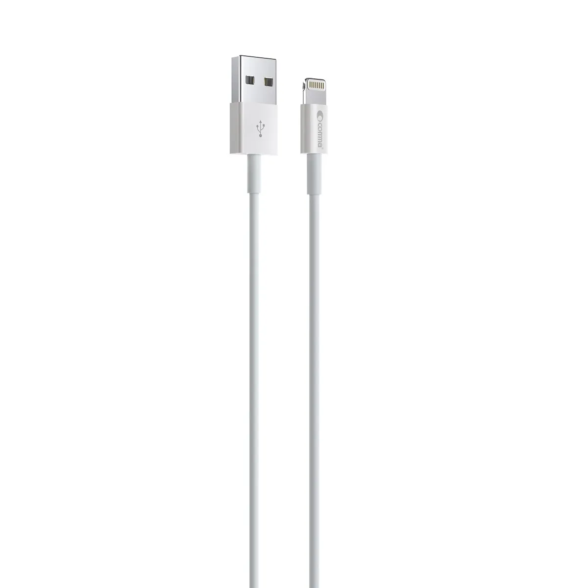 Komma-kabel Jub MFi USB – Lightning 2,4A 1,0m vit