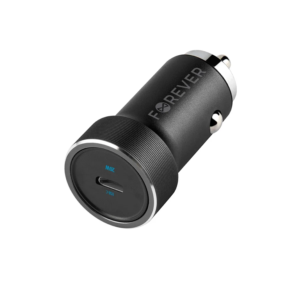 Forever CC-06 PD QC bil-laddare 1x USB-C 20W svart