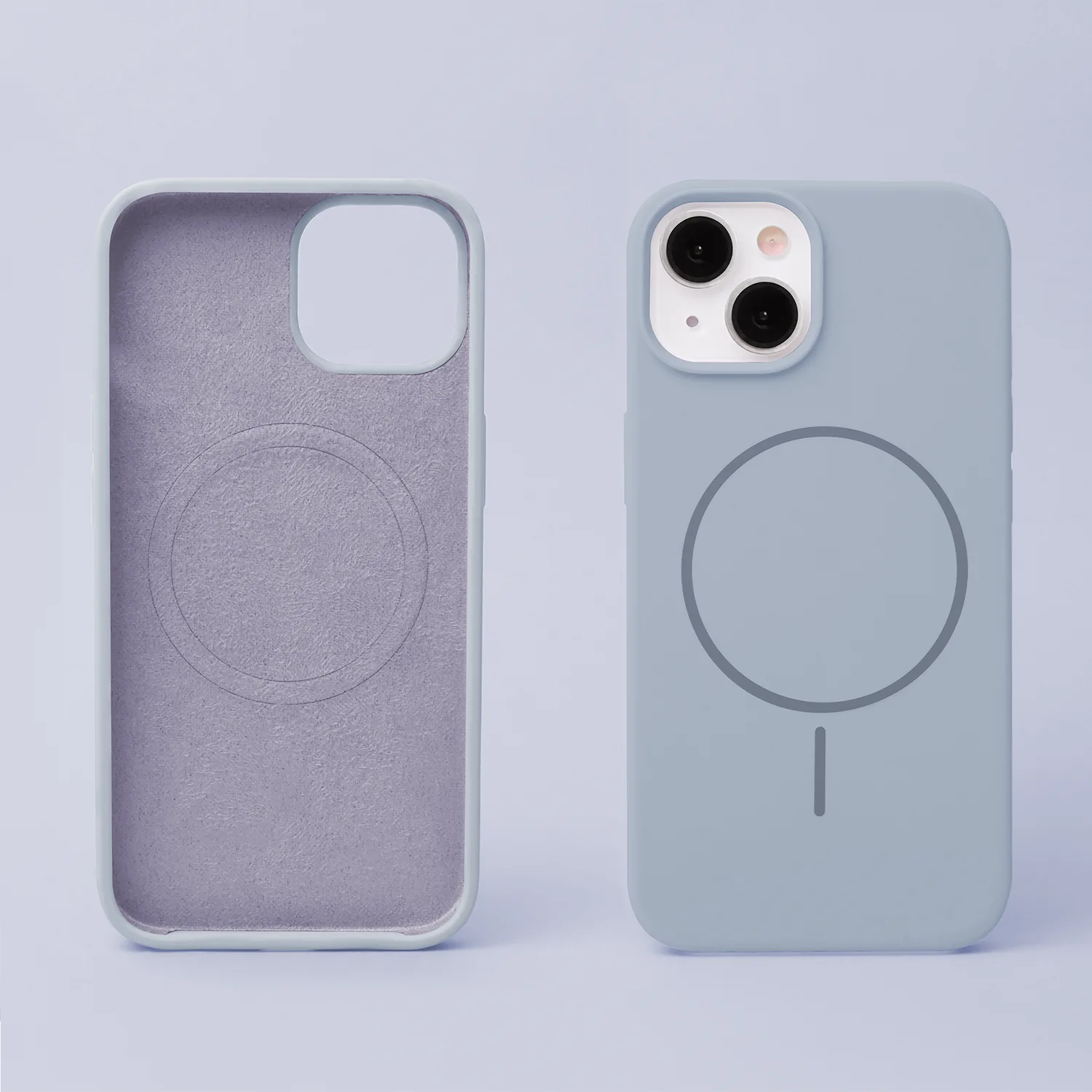 Silicone Thin Mag case for iPhone 12 / 12 Pro 6,1″ light blue