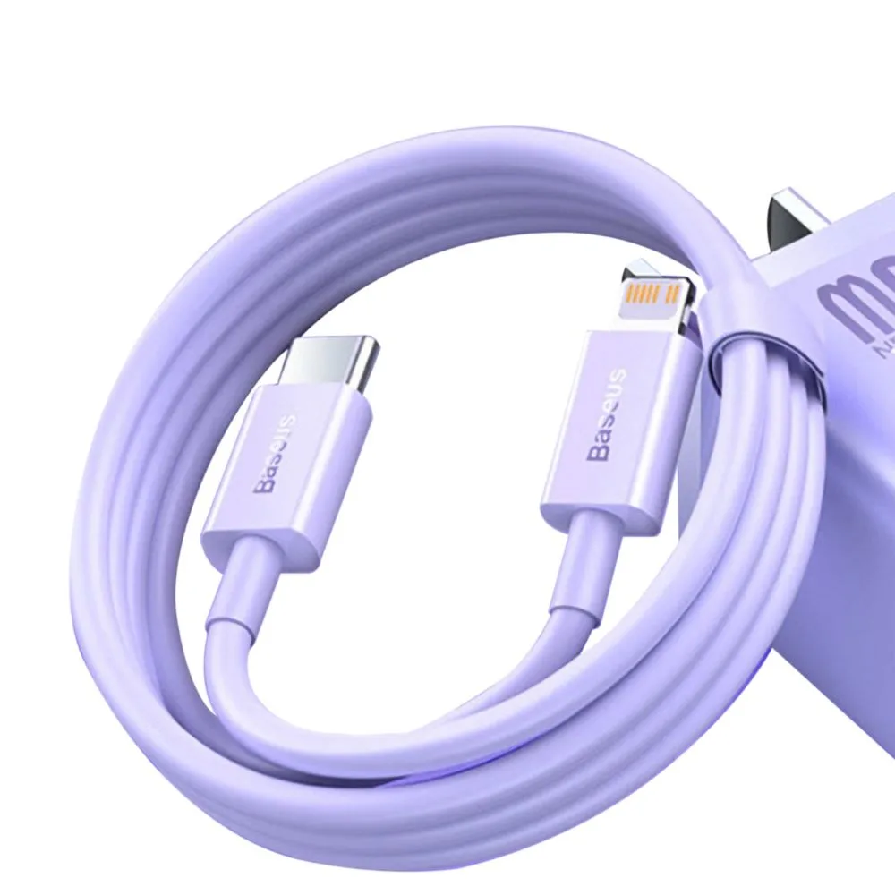 Baseus cabel Superior PD USB-C – Lightning 1,0m granite purple 20W