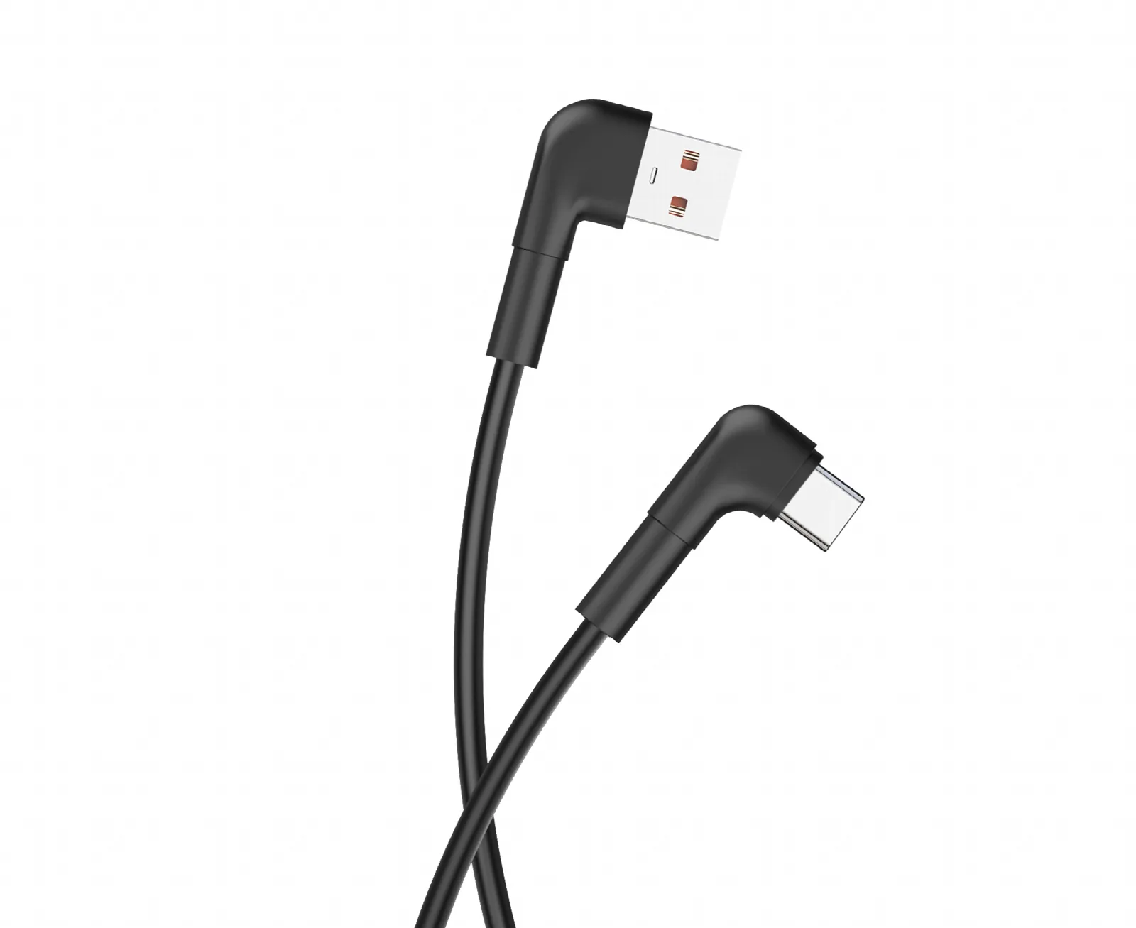 Maxlife MXUC-09 angle cable USB – USB-C 1,0 m 3A black