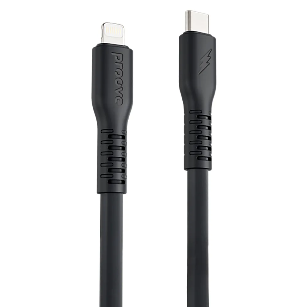 Proove kabel Eternal USB-C – Lightning 2m 3A svart