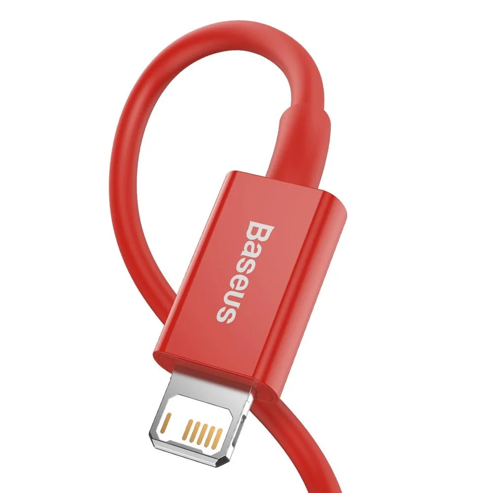 Baseus-kabel Superior USB – Lightning 1,0 m 2,4A röd