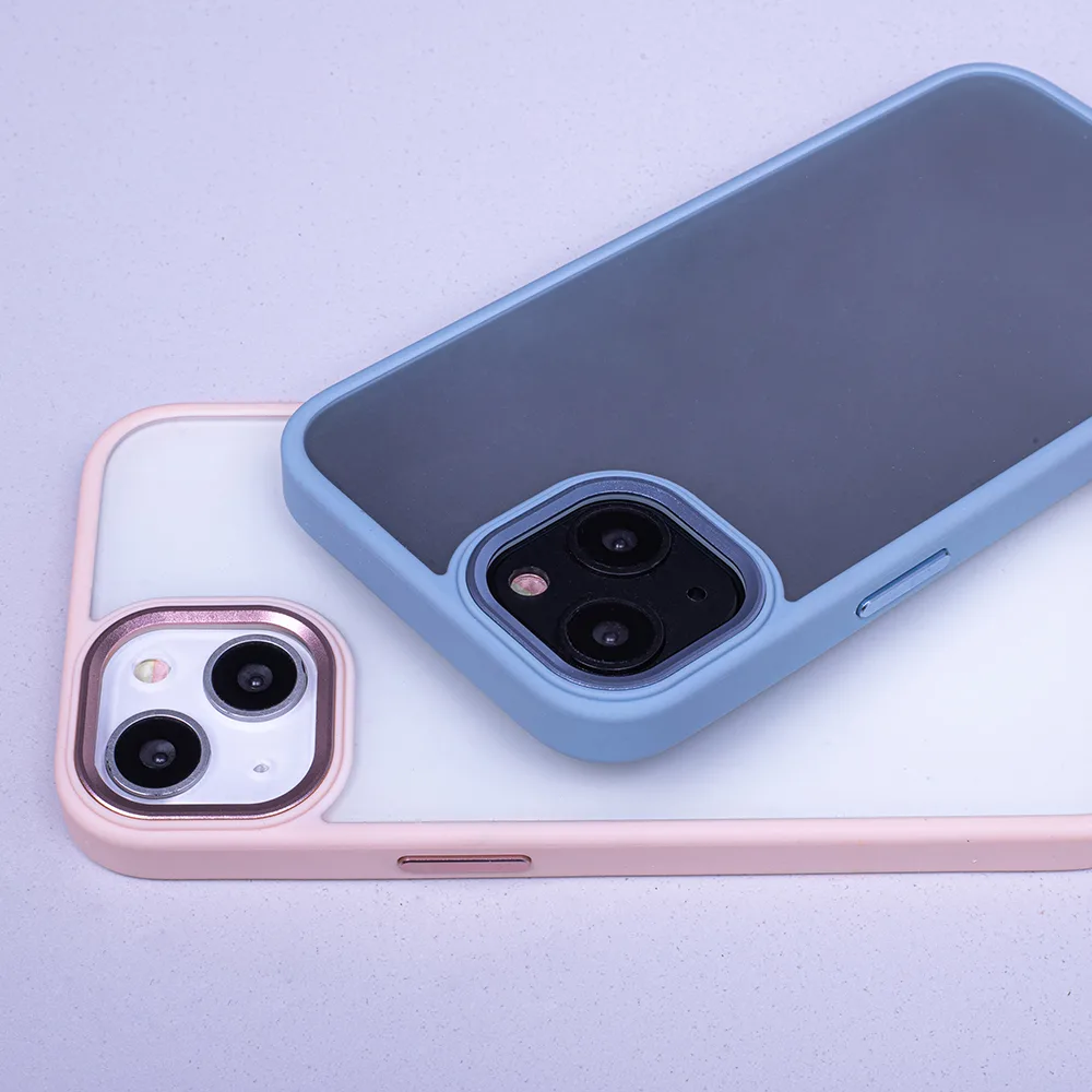 Satin Matt fodral för iPhone 15 Pro 6,1″ blå