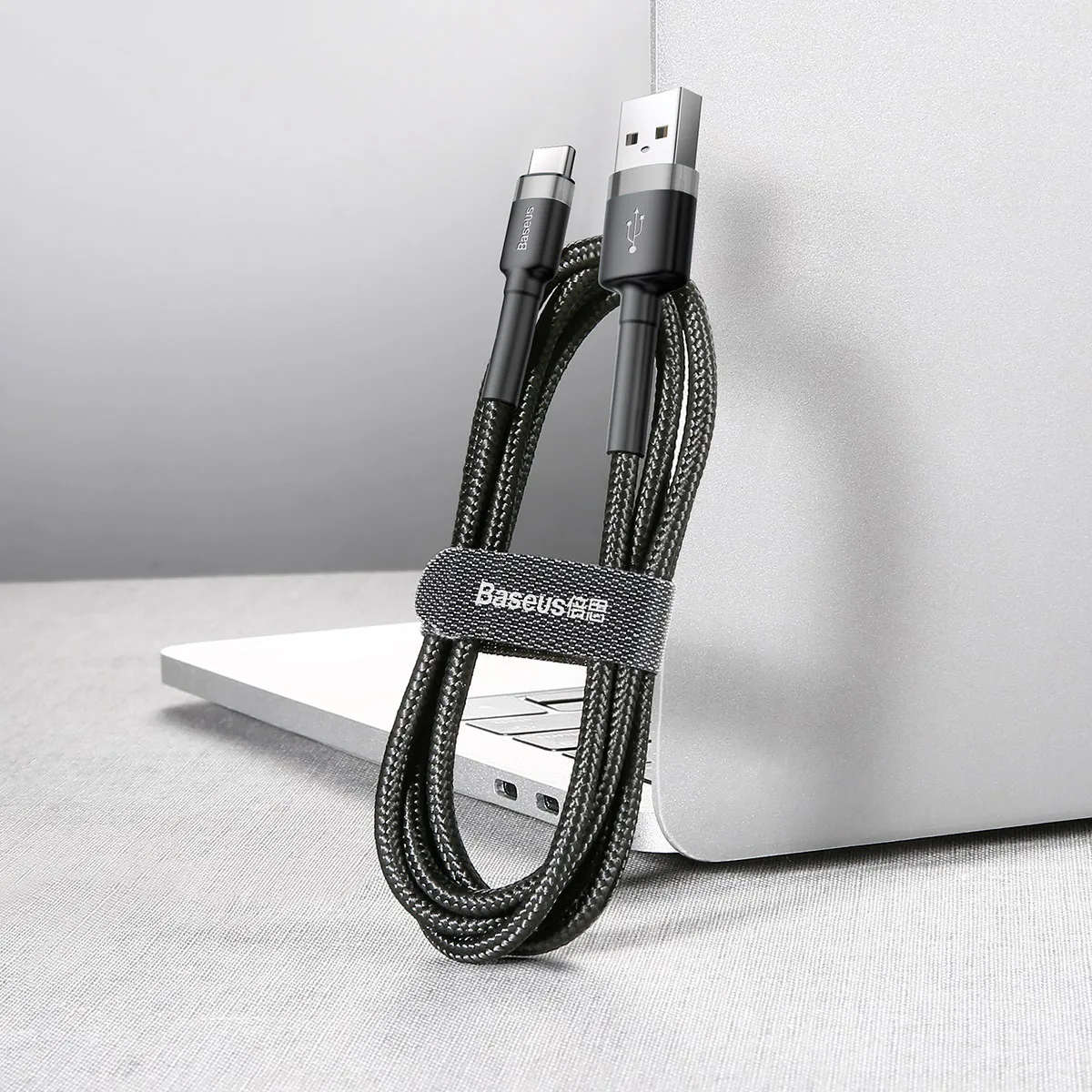Baseus cable Cafule USB – USB-C 0,5 m 3A gray-black