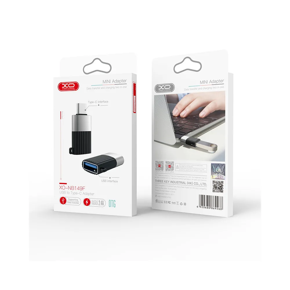 XO adapter NB149-F USB – USB-C black OTG