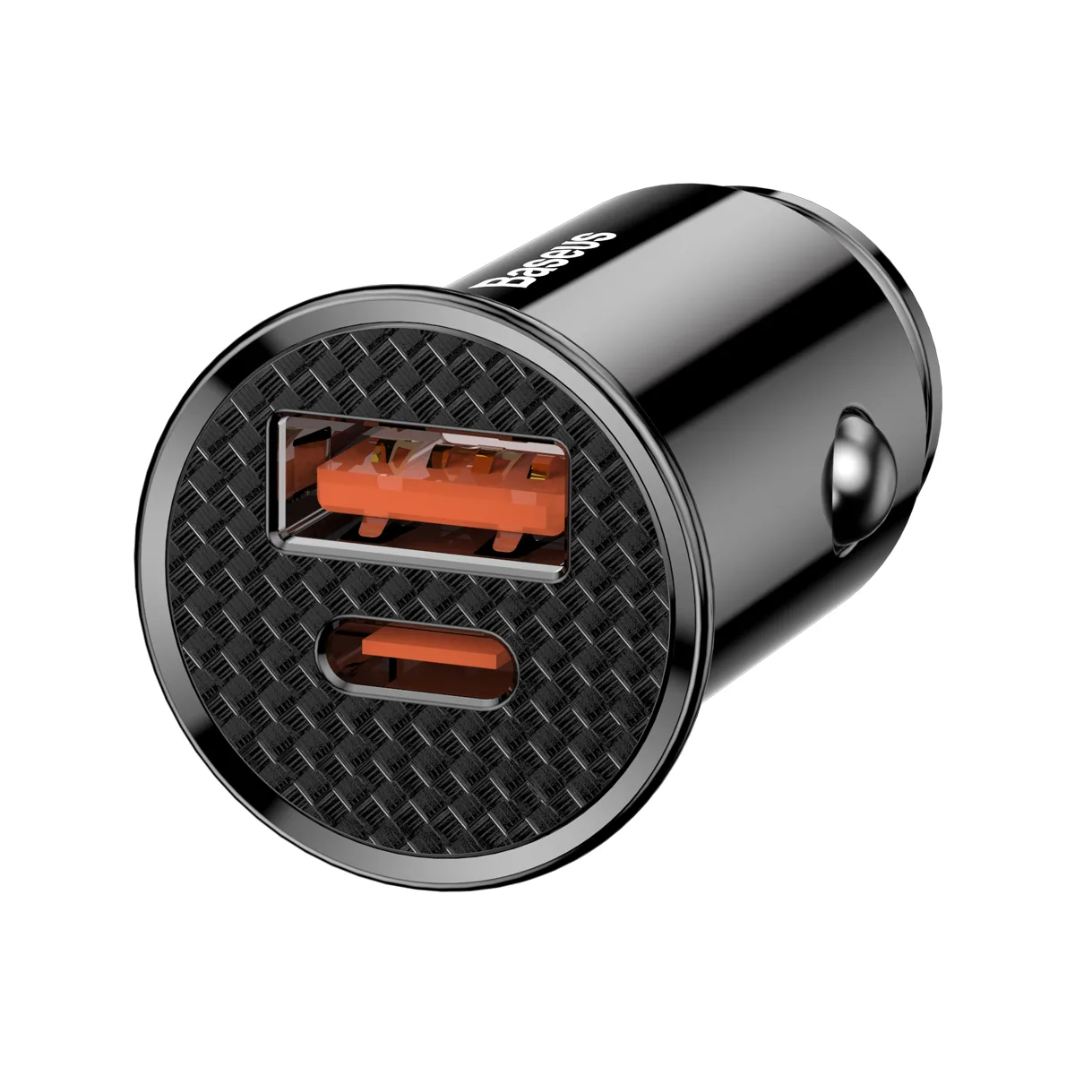 Baseus Circular Plastic QC 3.0 PD car charger 1x USB-C – USB port 30W black