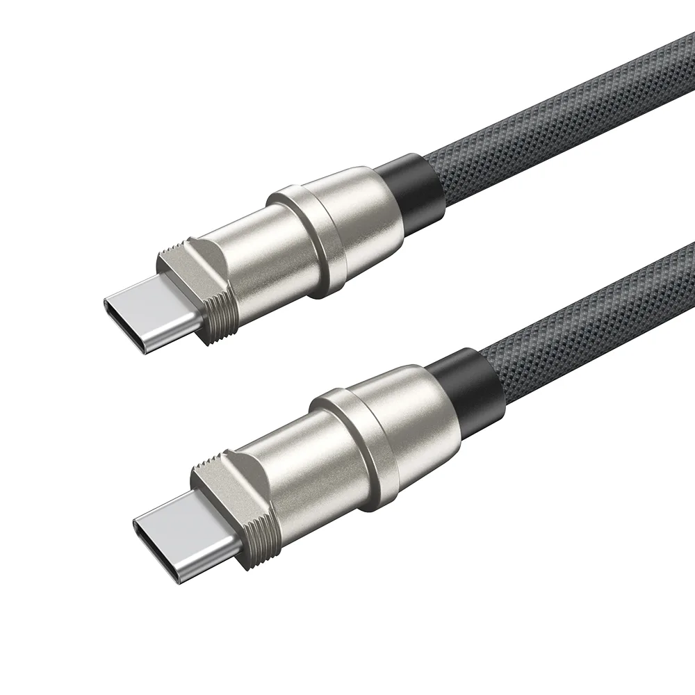 BWOO Lanyard-kabel USB-C – USB-C 1,2 m 60W med band