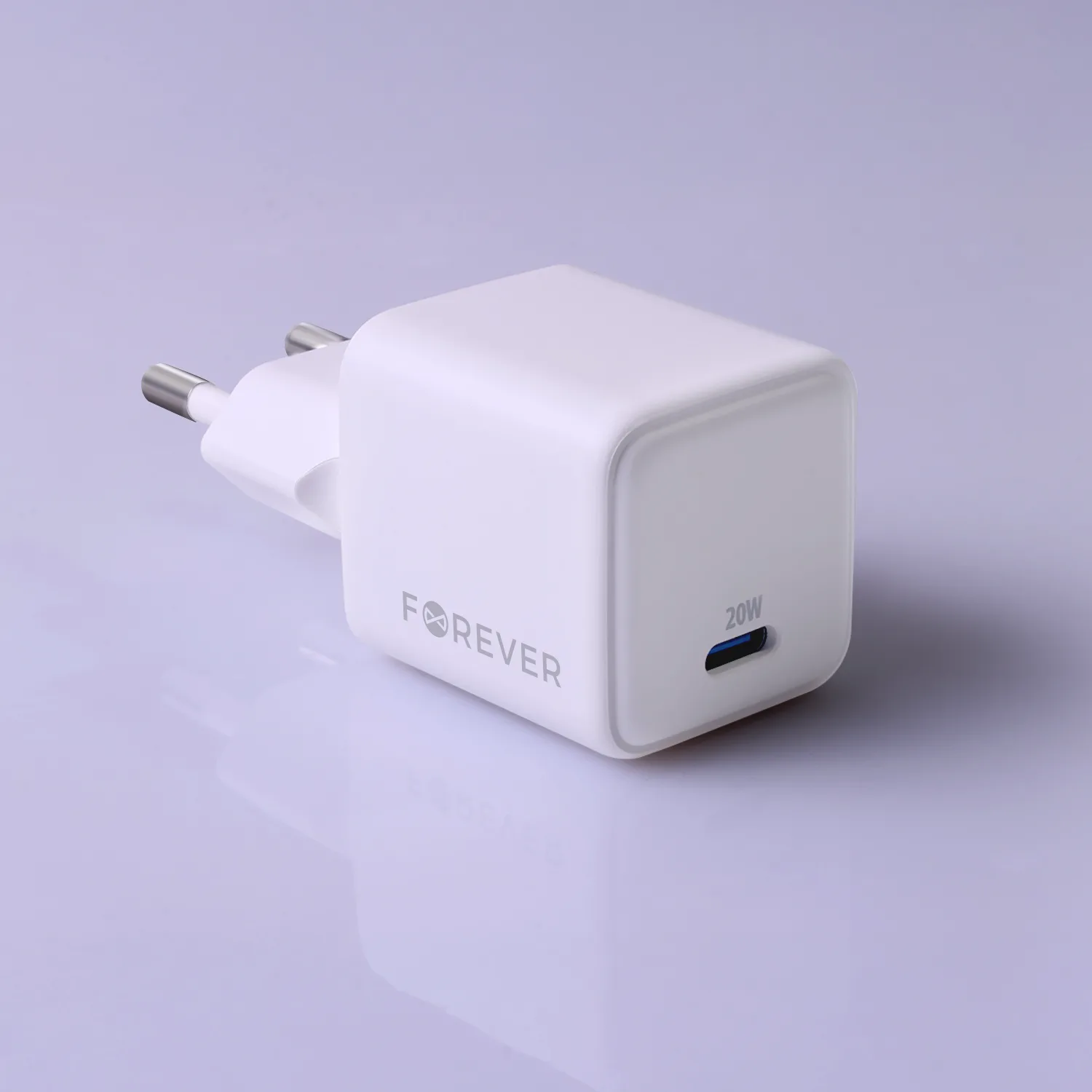 Evighets TC-08-20C GaN PD QC-laddare 1x USB-C 20W vit