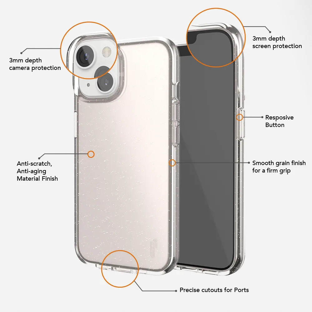 Ugly Rubber Vogue-fodral för iPhone 15 Plus 6,7″ roséguld