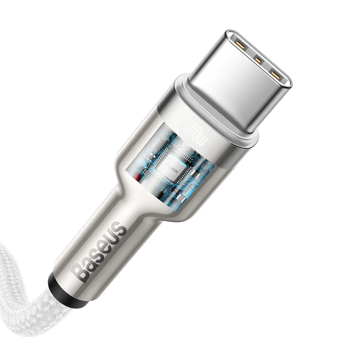 Baseus cable Cafule Metal PD USB-C – USB-C 1,0 m white 100W