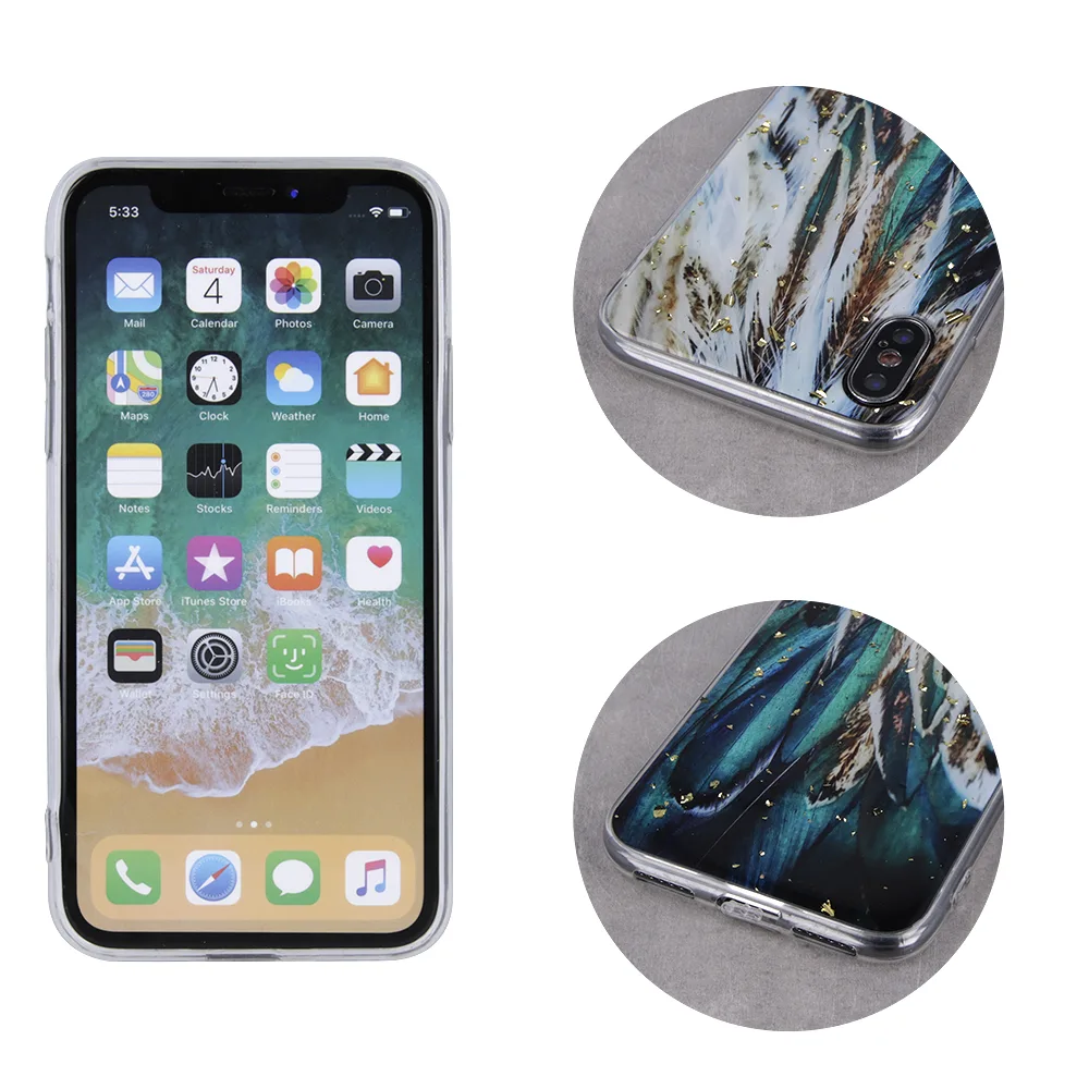 Guld Glam fodral för Samsung Galaxy A25 5G (global) fjädrar