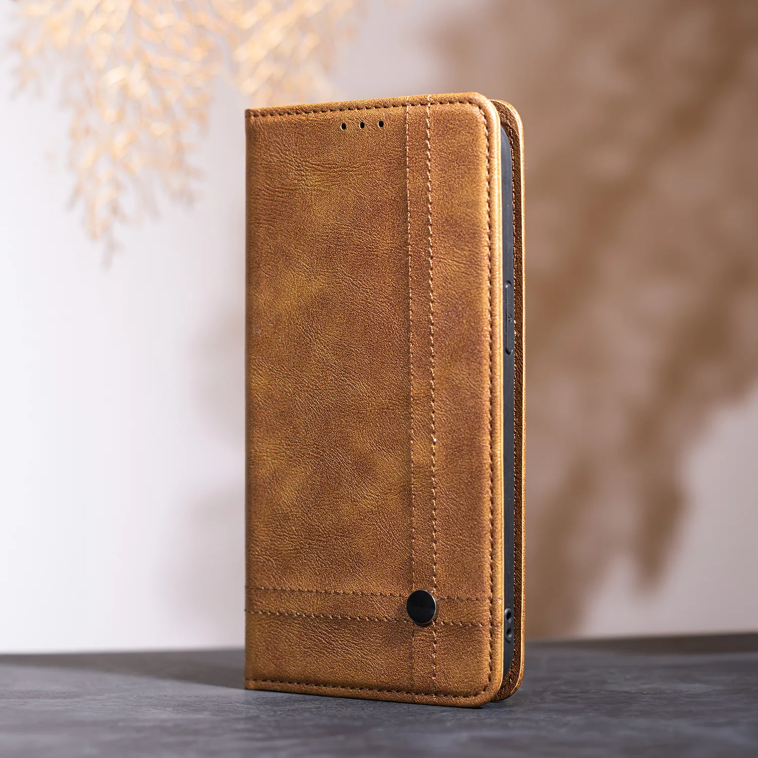 Smart Seam-fodral för Xiaomi Redmi A3 4G (Global) brun