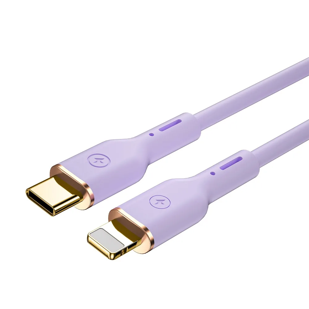 WIWU-kabel YQ01 USB-C – Lightning 30W 1,2 m lila