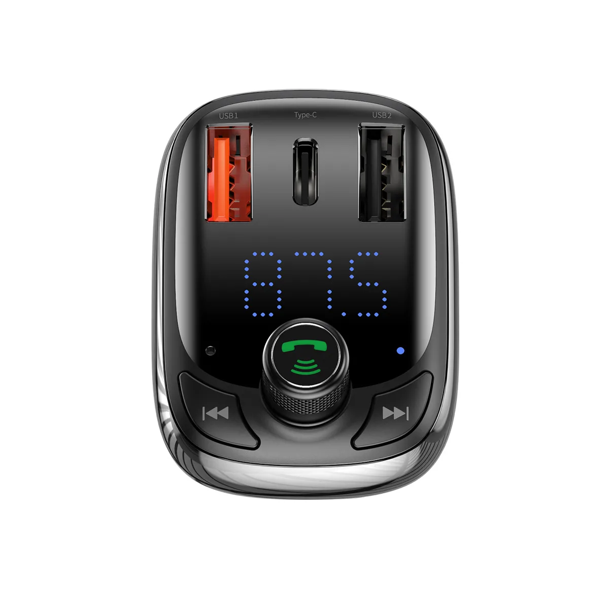 Baseus transmiter FM T Shaped S-13 Bluetooth MP3 car charger black