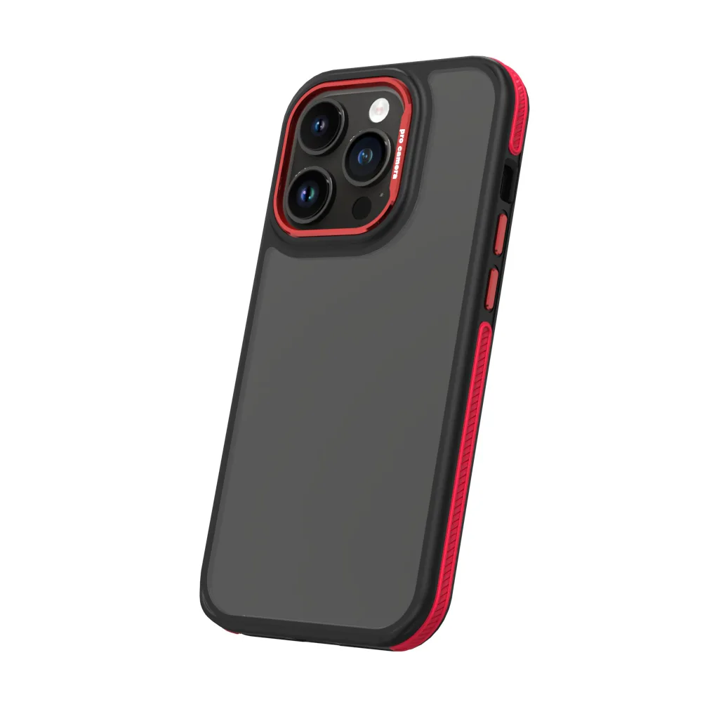 Svart kristallfodral för iPhone 14 Pro 6,1 tum röd