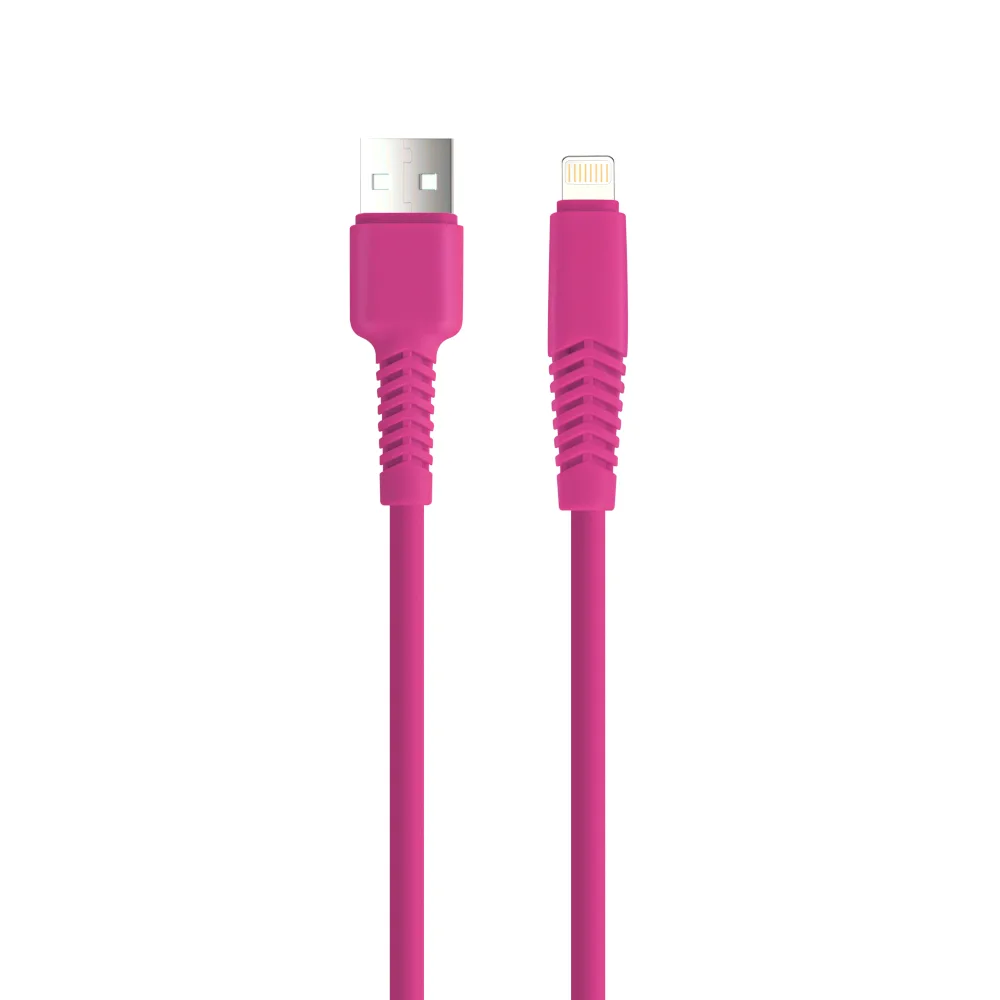Setty USB-kabel – Lightning 1,5 m 2,1A KSA-L-1.526 rosa