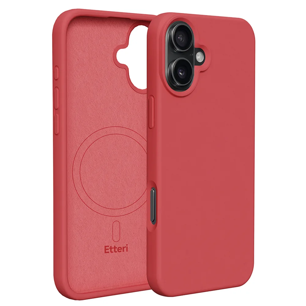 Etteri Silicone Mag-fodral för iPhone 16 Plus 6,7″ (hallonfärgad)