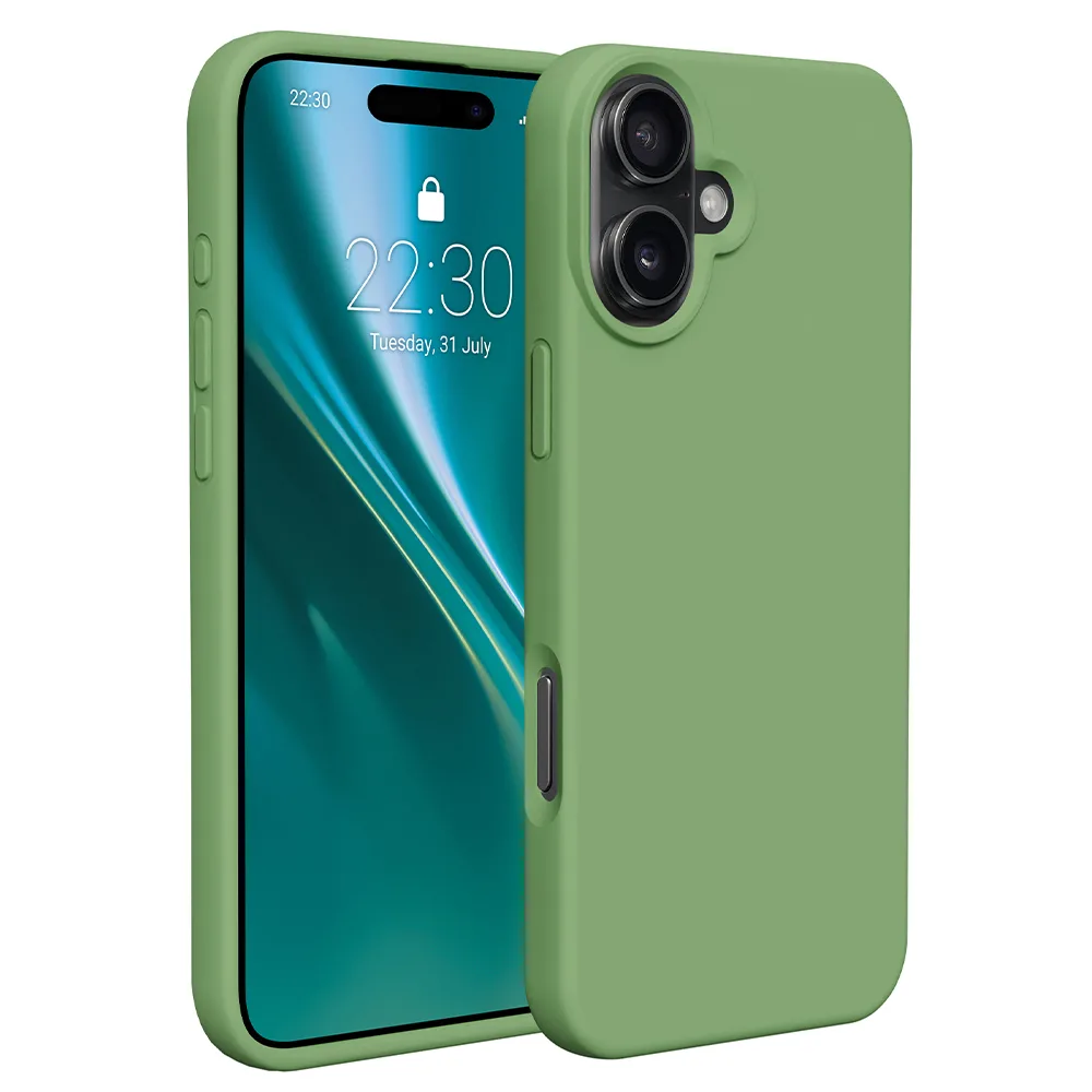 Etteri Silikonfodral för iPhone 16 Plus 6,7″ ljusgrön