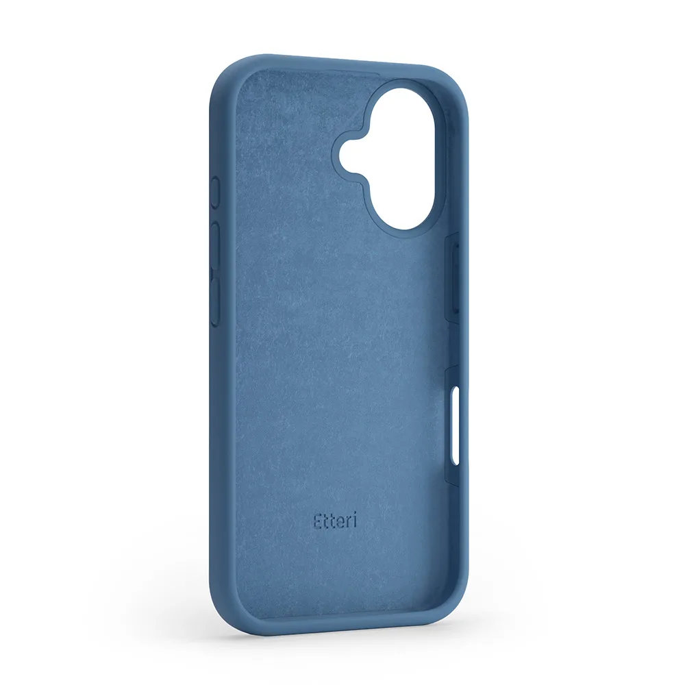 Etteri Silicone case för iPhone 16 Plus 6,7″ mörkblå