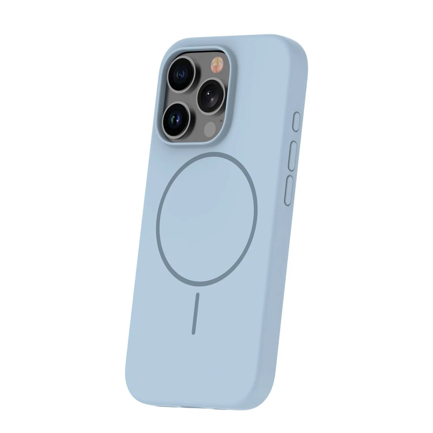 Silicone Thin Mag case for iPhone 12 / 12 Pro 6,1″ light blue