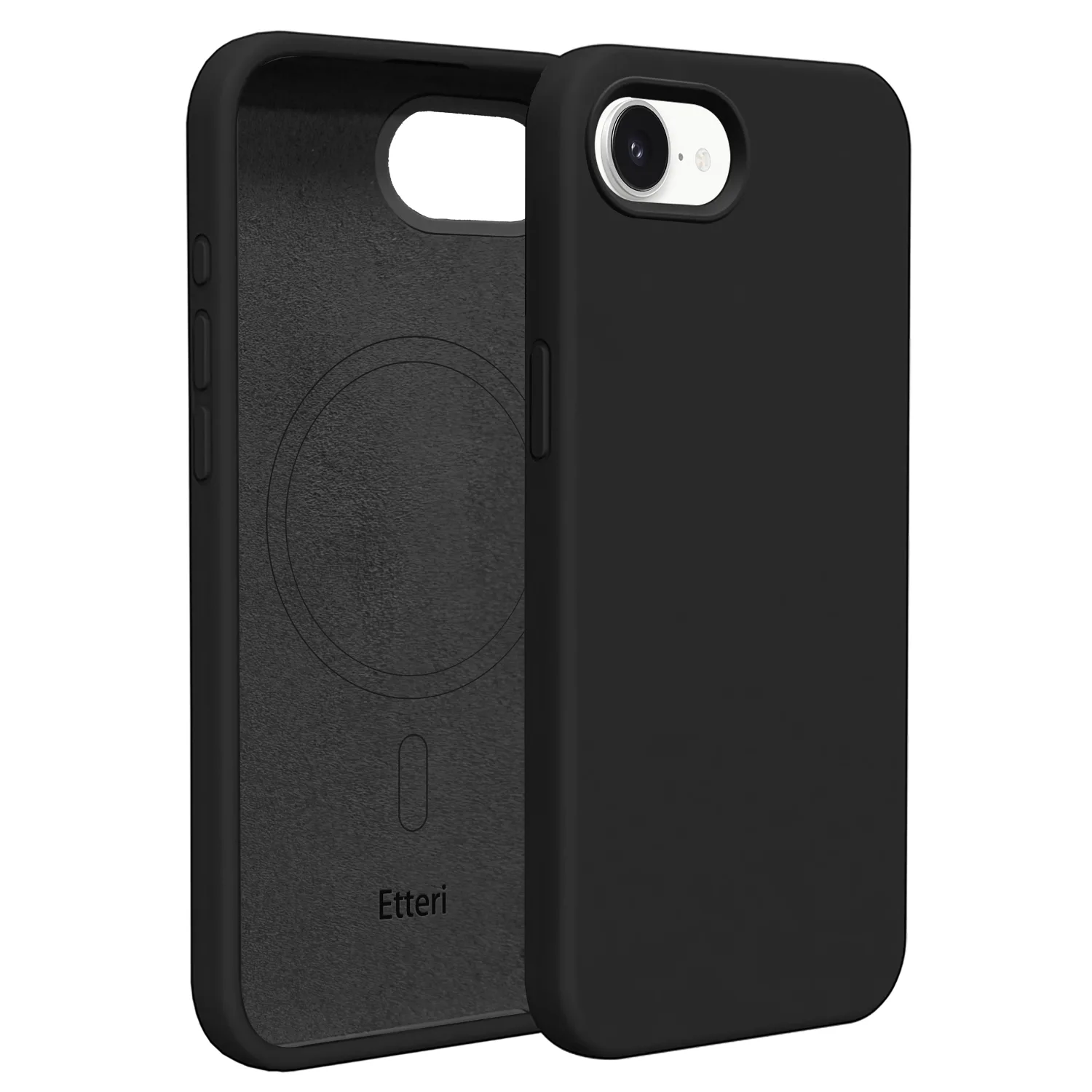 Etteri Silikon-Mag-fodral för iPhone 16e svart