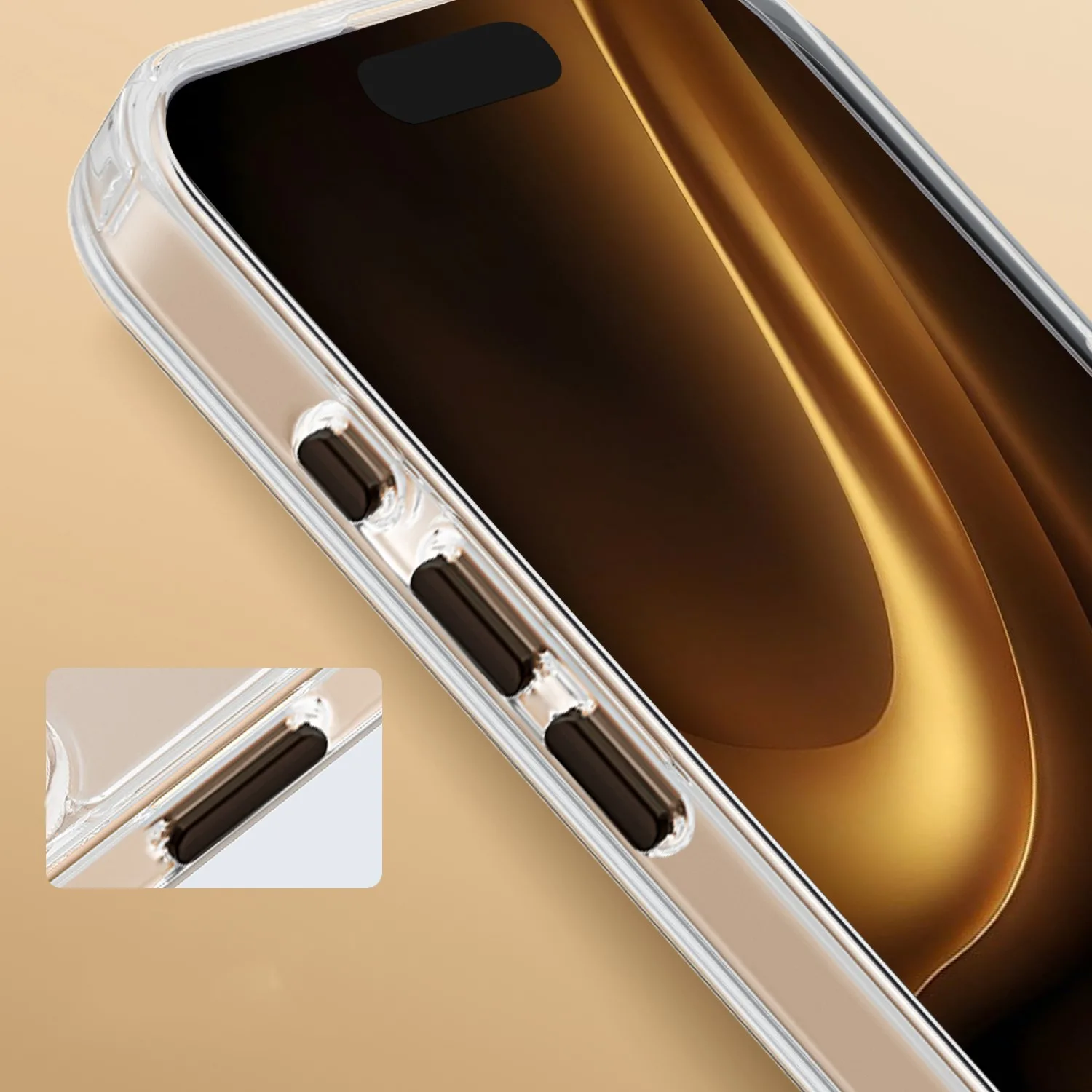 Clear Thin Mag case for iPhone 17 Air 6,6″ black