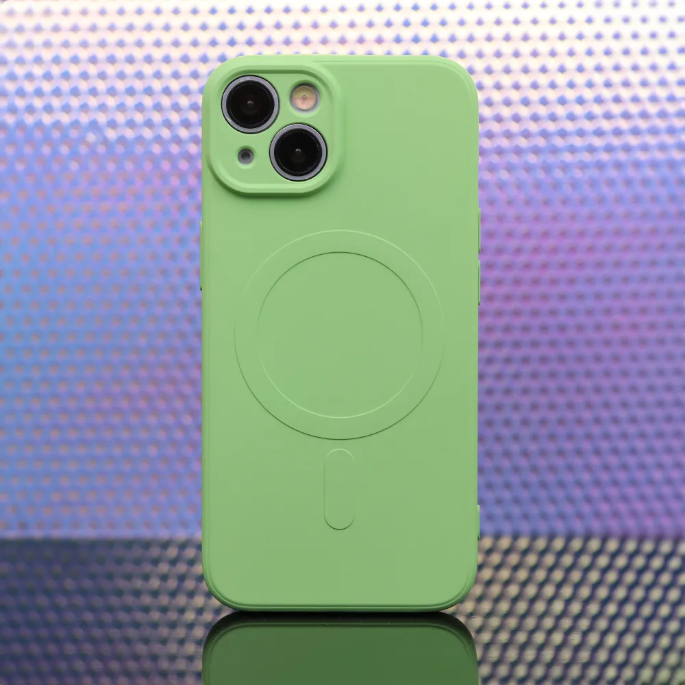 Enkelt Color Mag-fodral för iPhone 16e i ljusgrönt