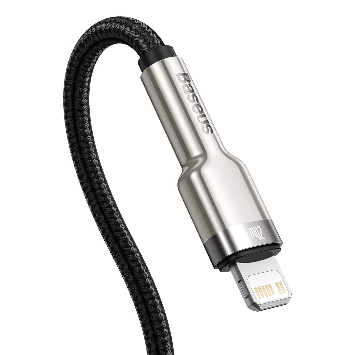 Baseus kabel Cafule Metal PD USB-C – Lightning 0,25 m svart 20W