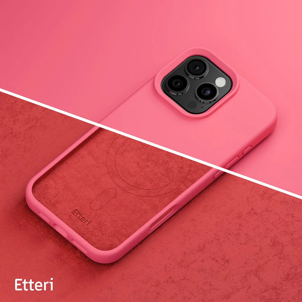 Etteri Silicone Mag-fodral för iPhone 16 Pro Max 6,9″ hallon