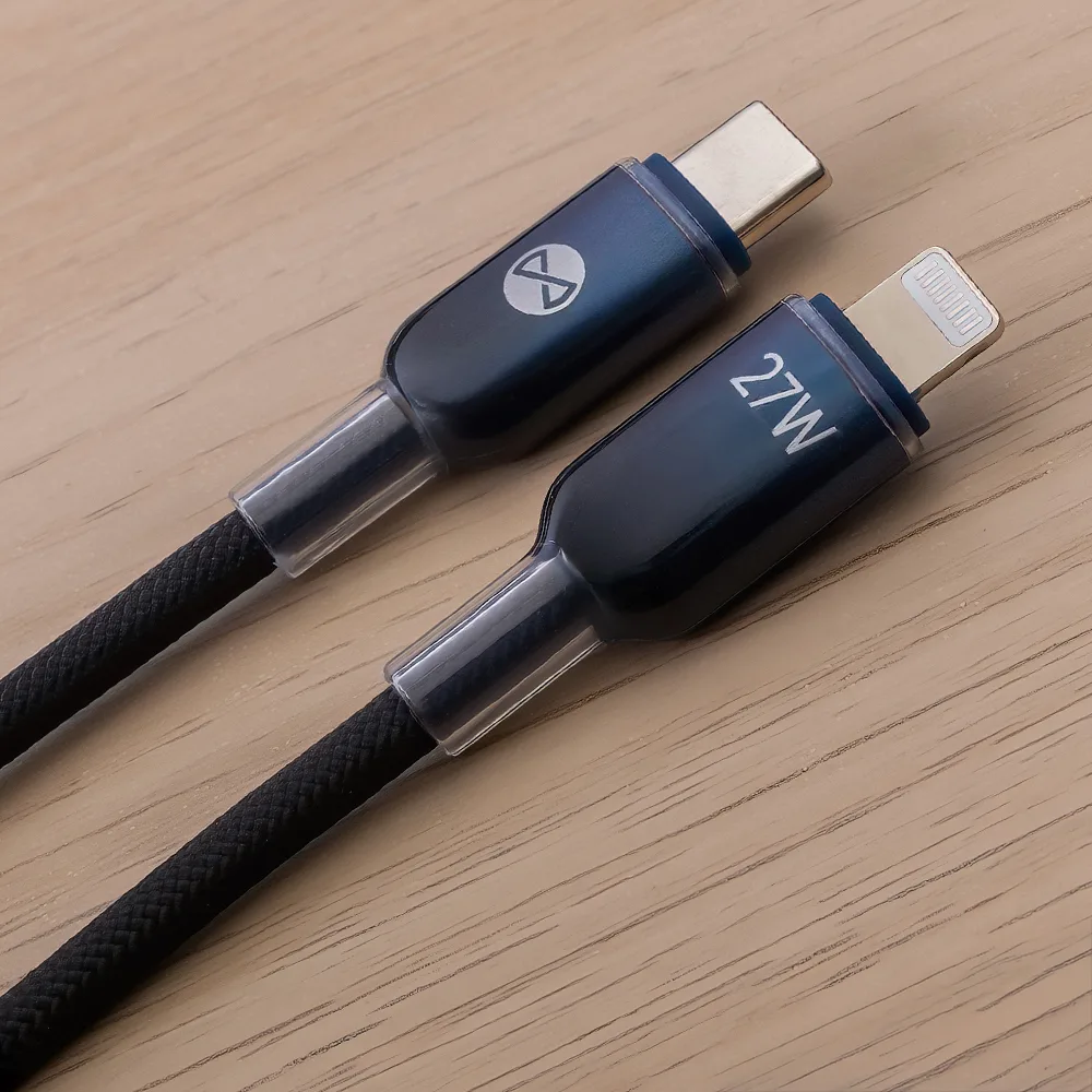 Forever Ombre kabel USB-C – Lightning 1,0 m 27W svart