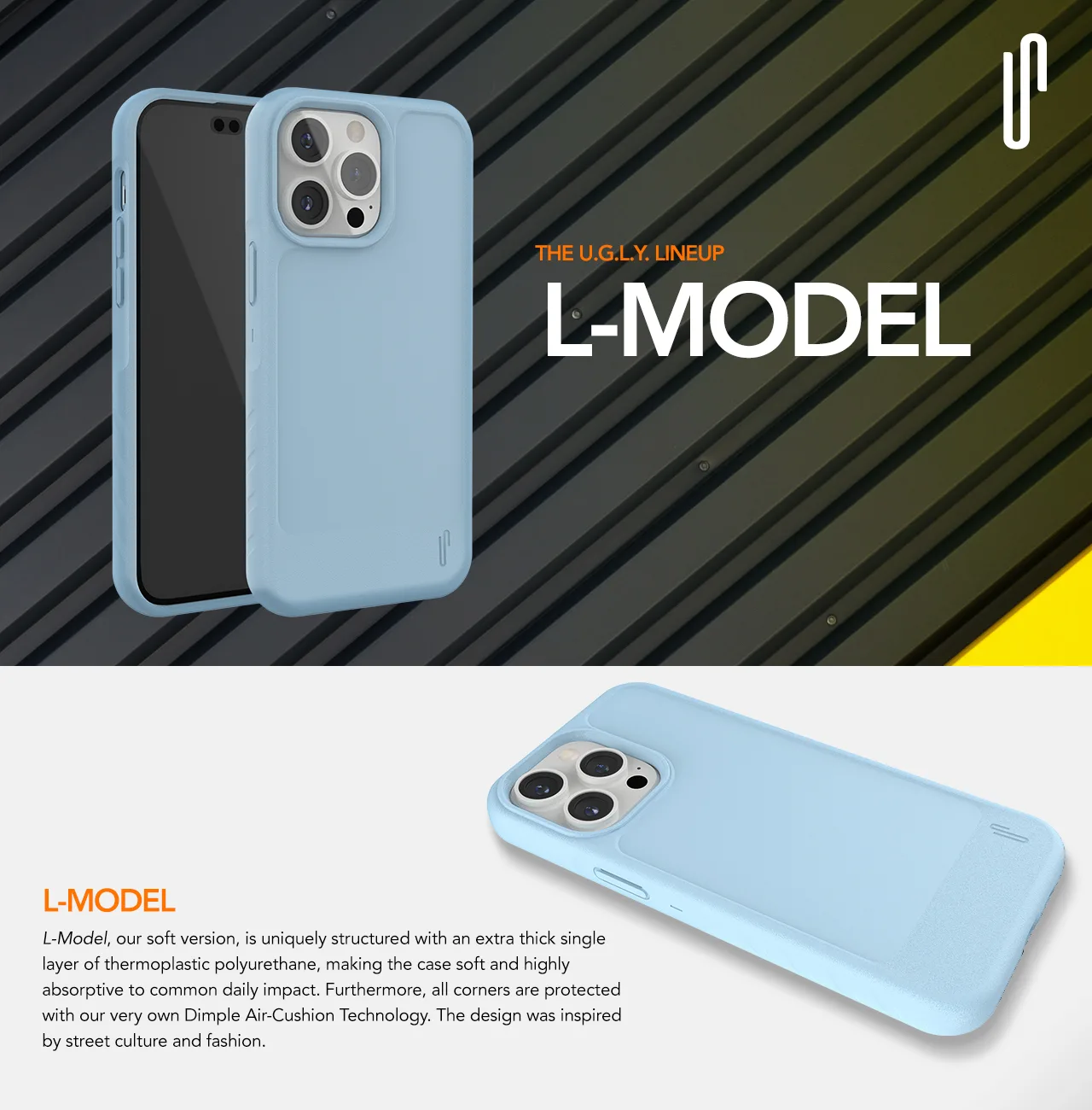 Ugly Rubber L-fodral för iPhone 15 Plus 6,7″ svart