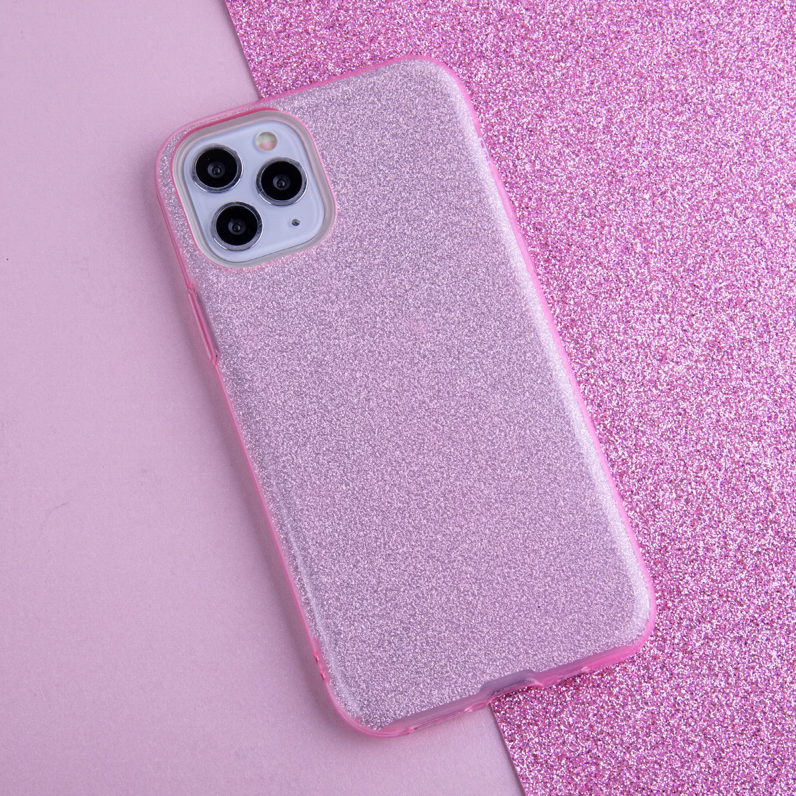 Glitter 3in1 fodral för iPhone 14 Pro Max 6,7″ rosa