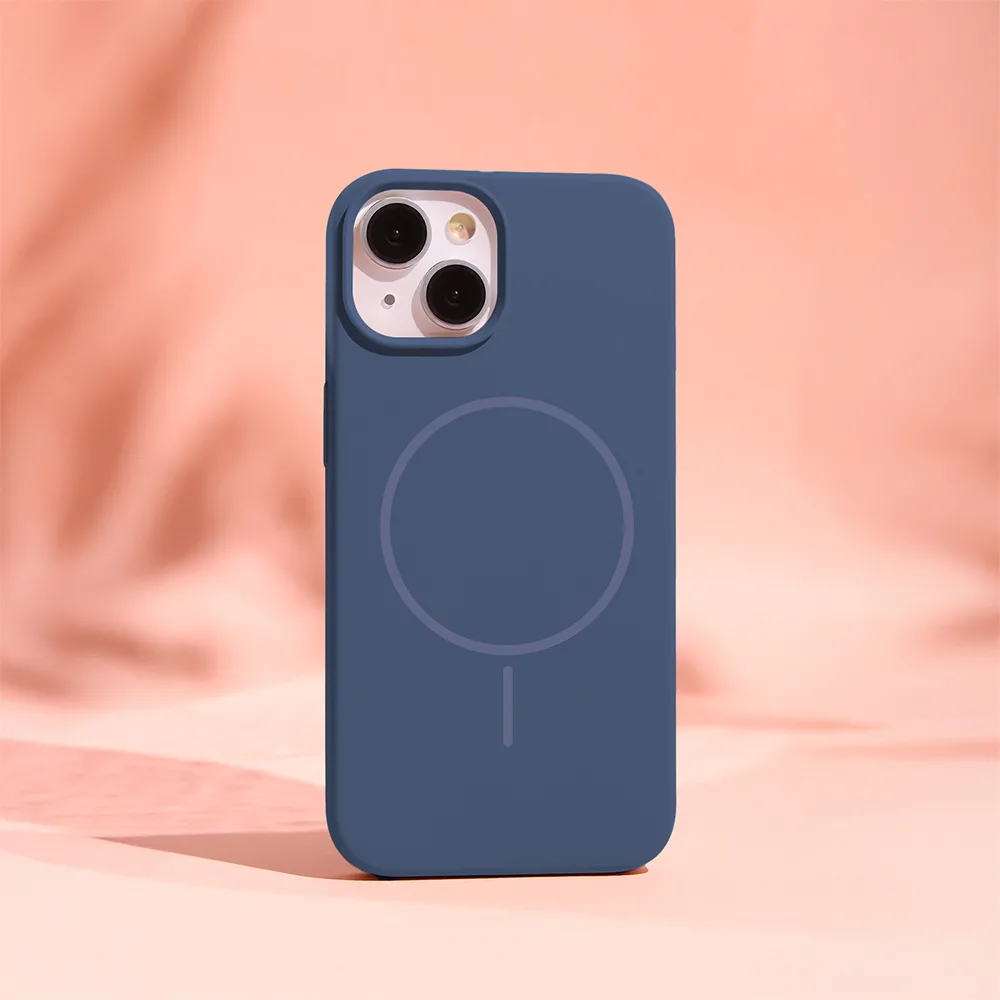 Silicone Thin Mag case for iPhone 14 6,1″ dark blue