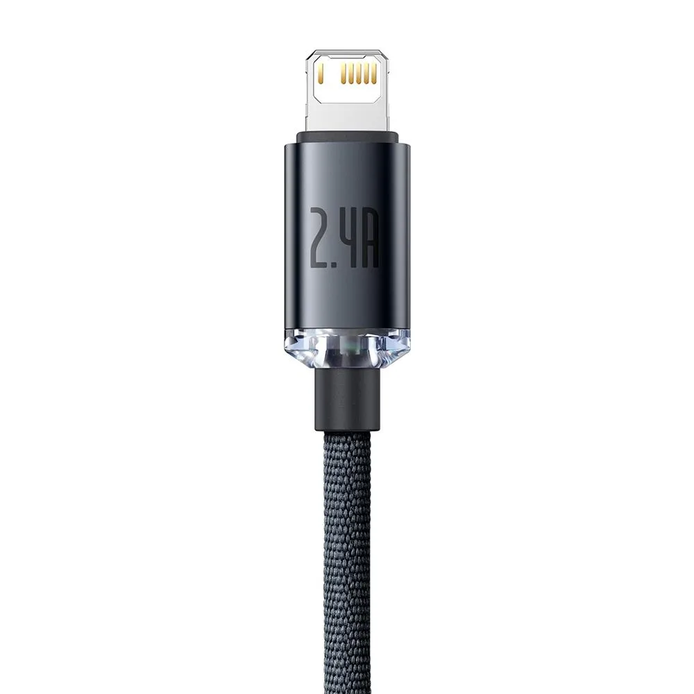 Baseus cable Crystal Shine USB – Lightning 2,0 m 2,4A black