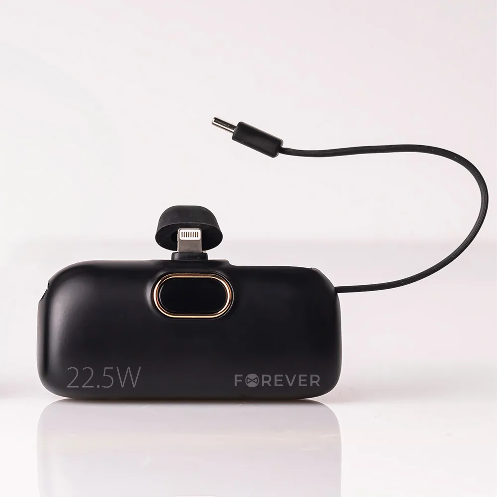 Forever mini power bank MTB-100 22.5W 5000 mAh Lightning svart