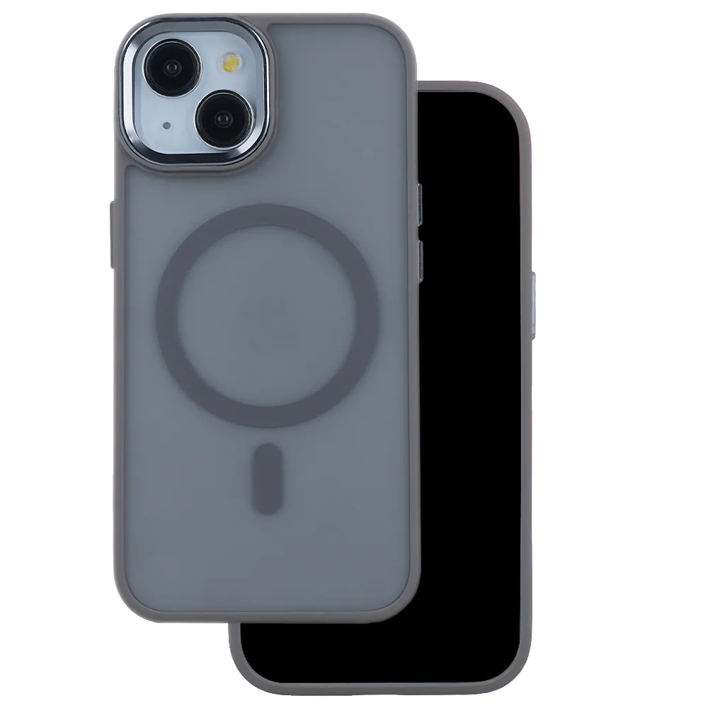 Fryst Mag-skal för iPhone 12 Pro Max 6,7 grå