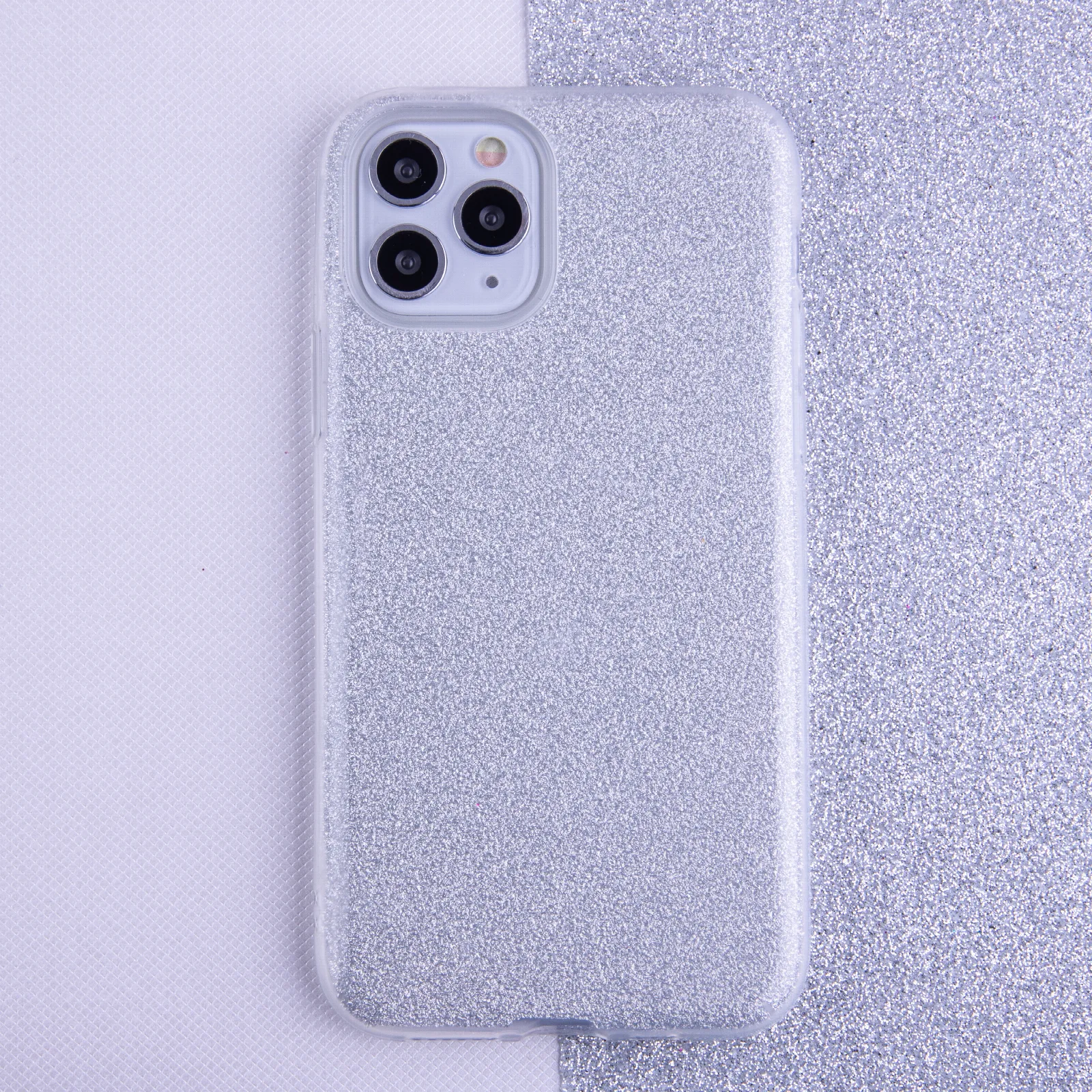 Glitter 3-i-1-fodral för Samsung Galaxy A06 5G i silver