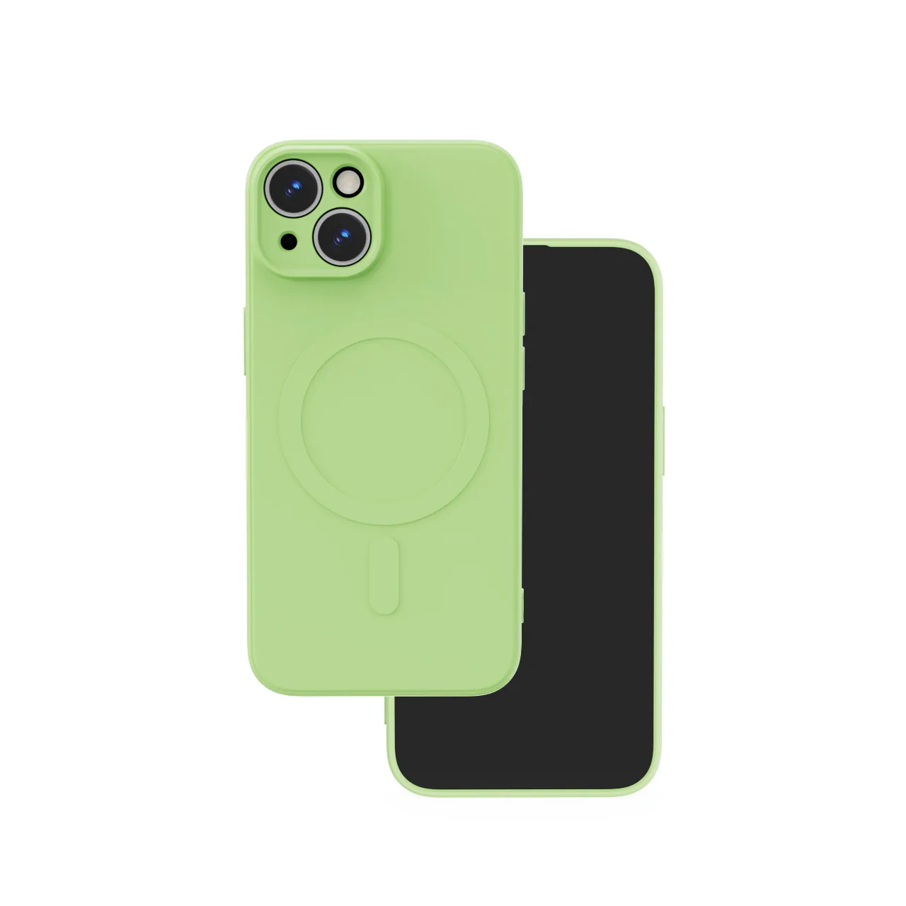 Enkelt Color Mag-fodral för iPhone 16 6,1″ i ljusgrönt