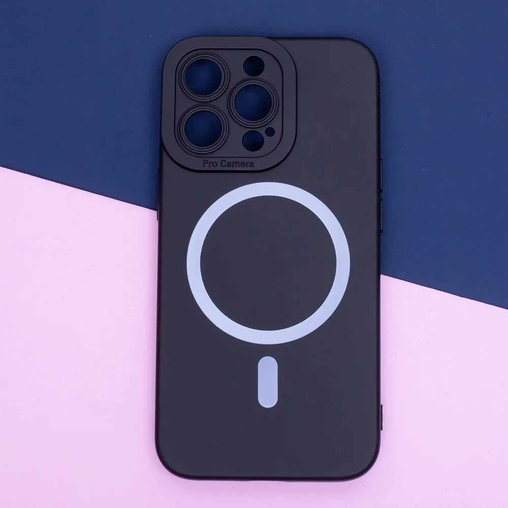 Silikon-Mag-fodral för iPhone 15 Plus 6,7″ svart