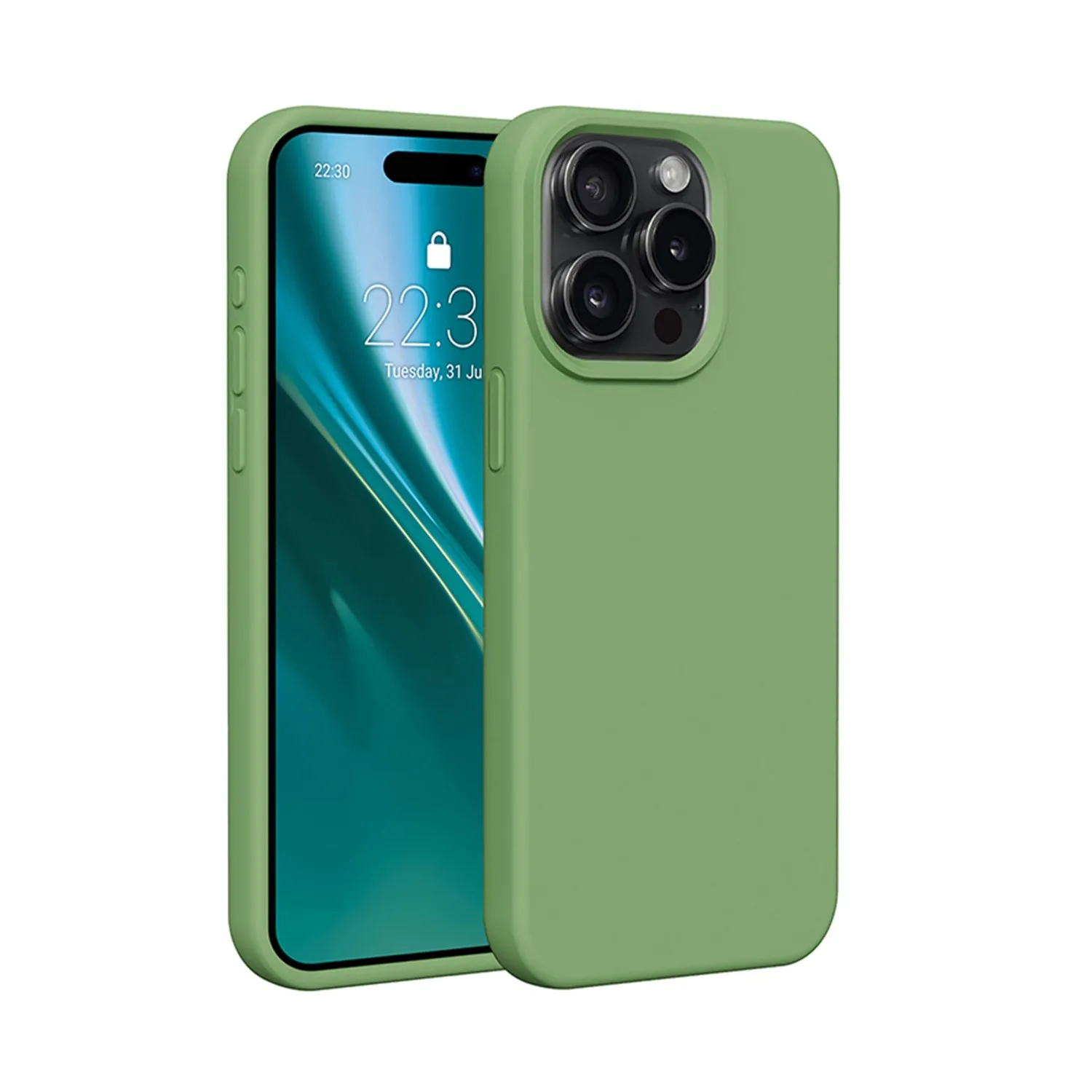 Etteri Silikonfodral till iPhone 15 Pro 6,1″ ljusgrön