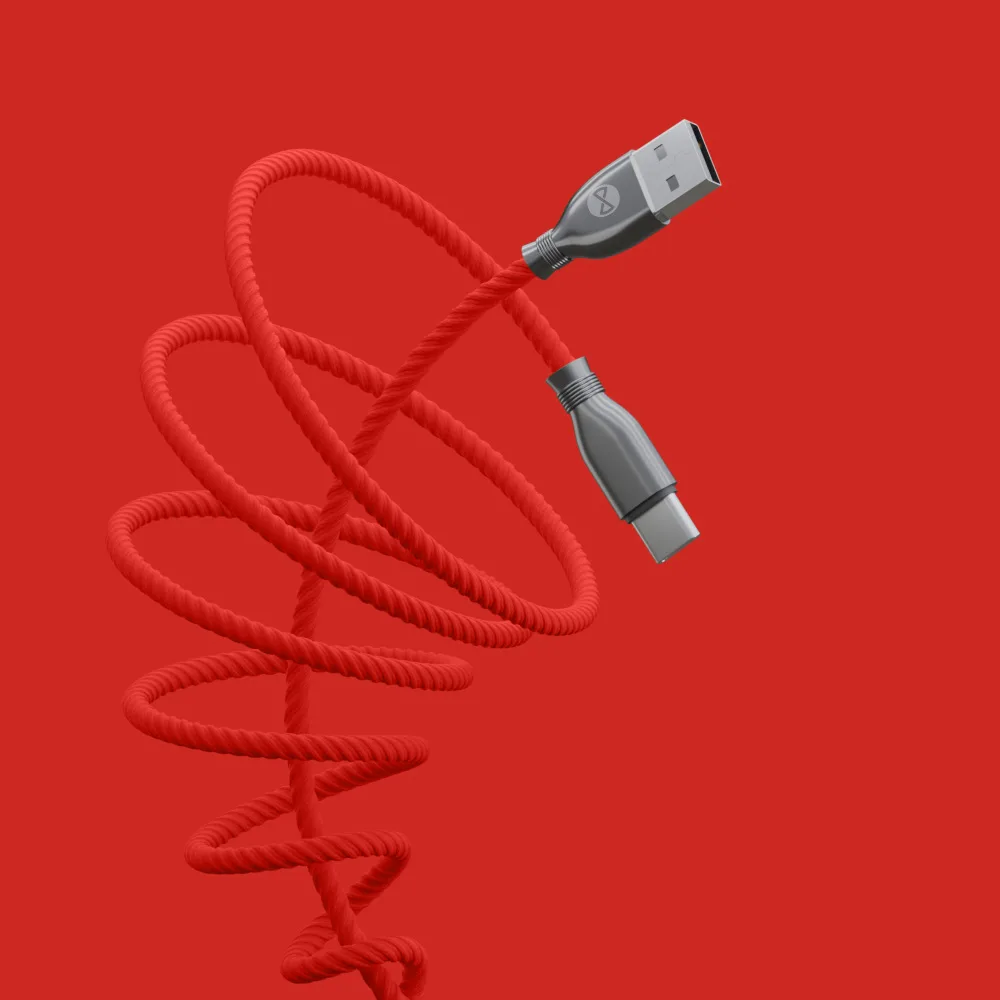 Forever Tornado cable USB – USB-C 1,0 m 3A red