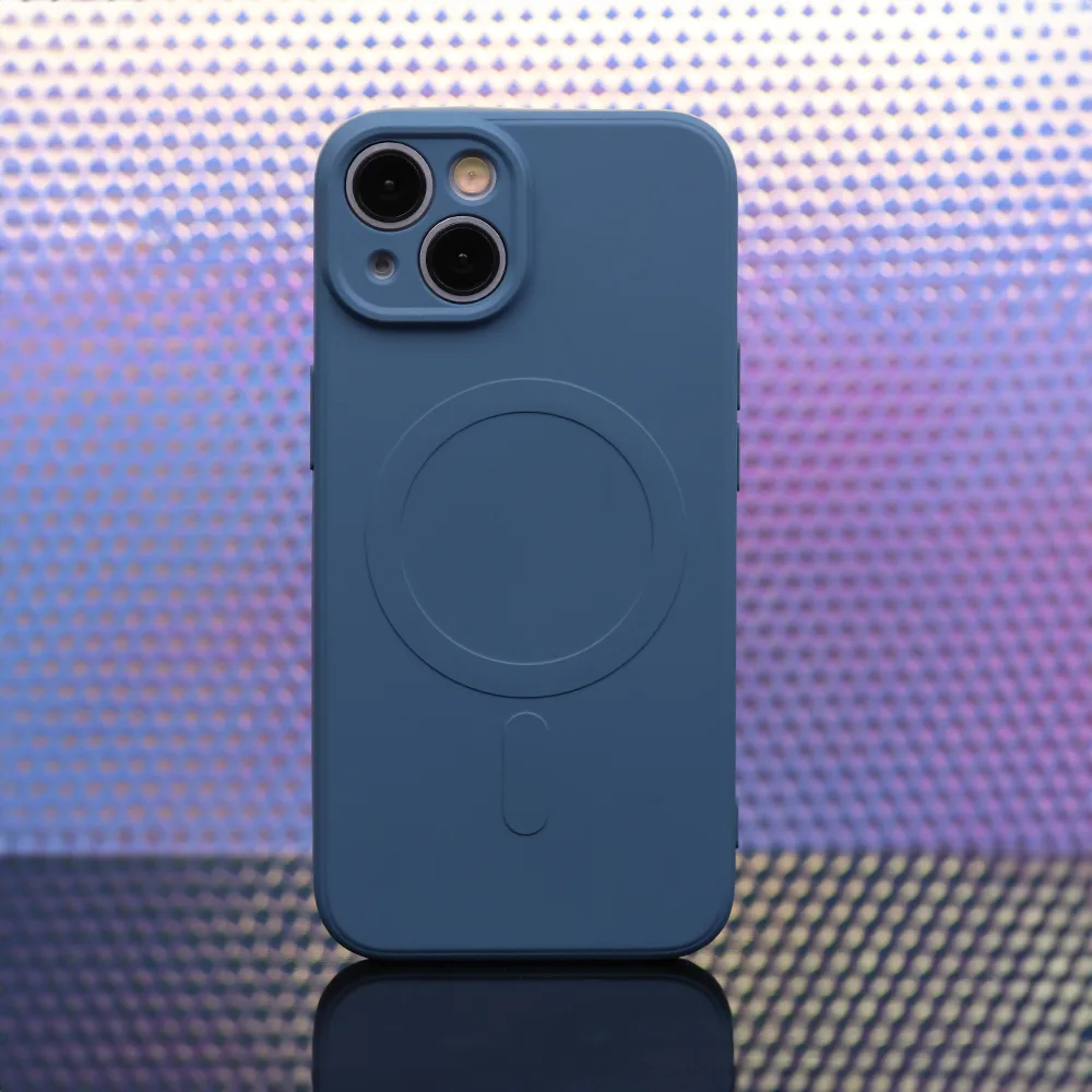 Enkel Color Mag-fodral för iPhone 16 Plus 6,7″ i marinblå