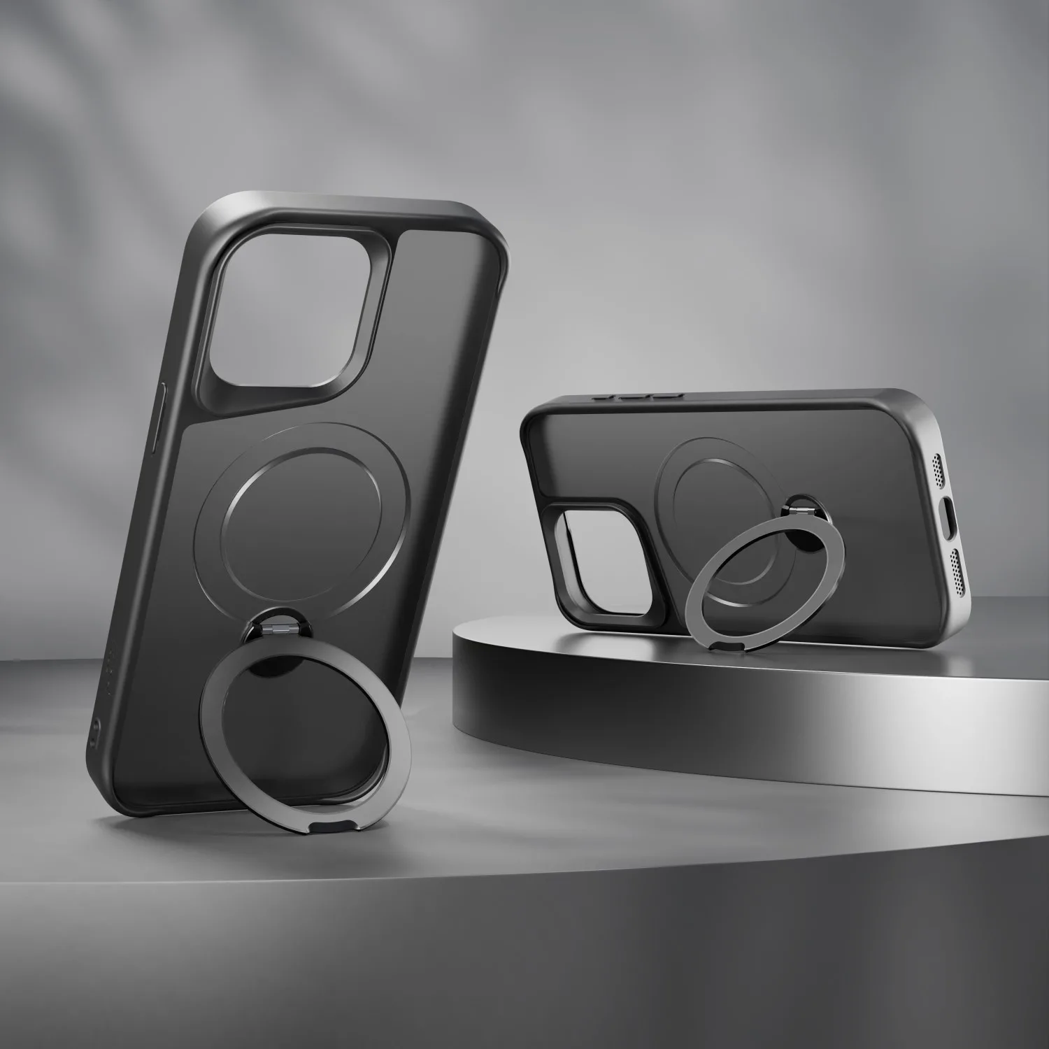 Etteri Matt Mag Ring case for iPhone 13 6,1″ black