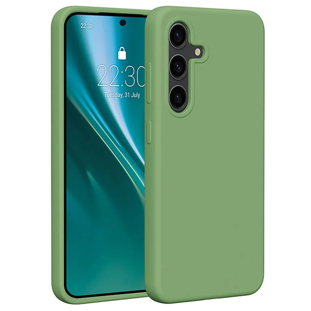 Etteri Silikonfodral för Samsung Galaxy S24 i ljusgrönt