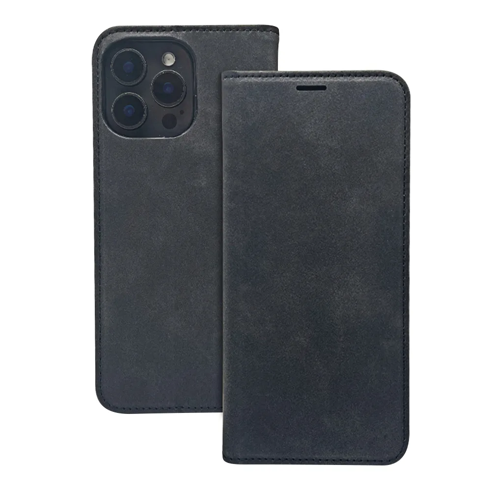 Smart Suede-fodral för iPhone 16 Plus 6,7″ i svart