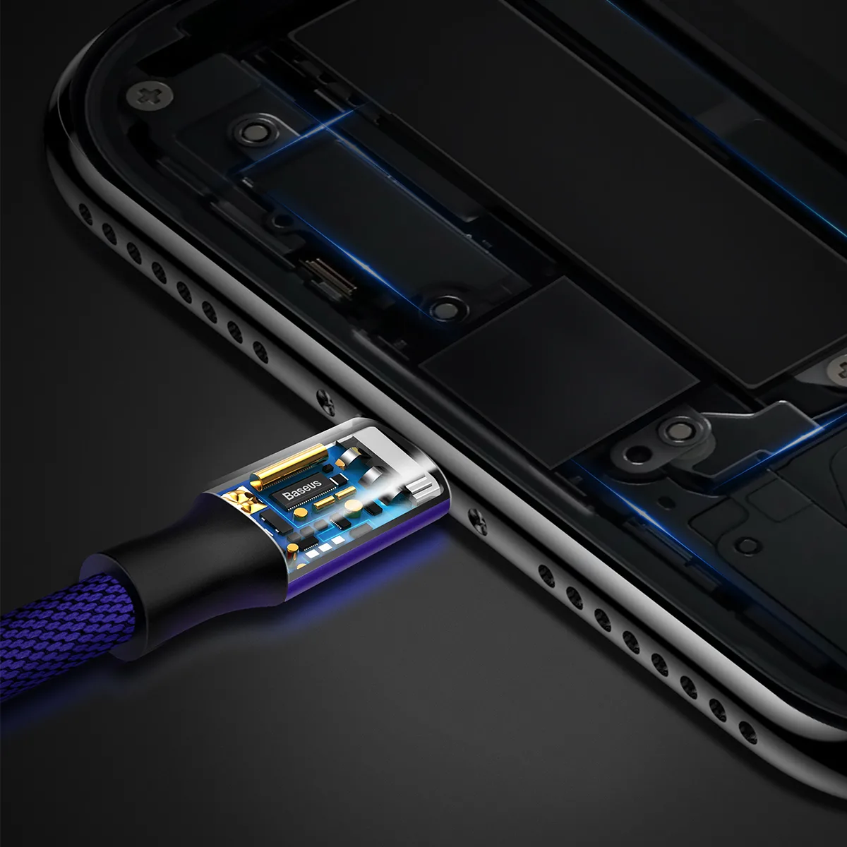 Baseus cable Yiven USB – Lightning 1,2 m 2A navy blue