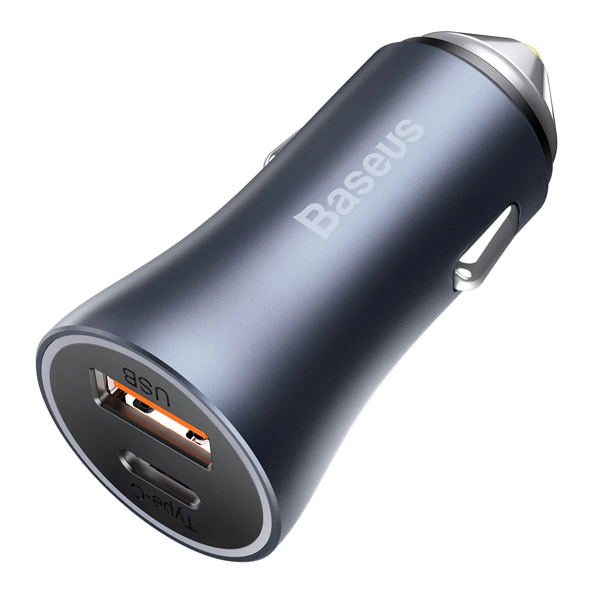 Baseus car charger Golden Contactor Pro PD 40W 1x USB 1x USB-C dark gray