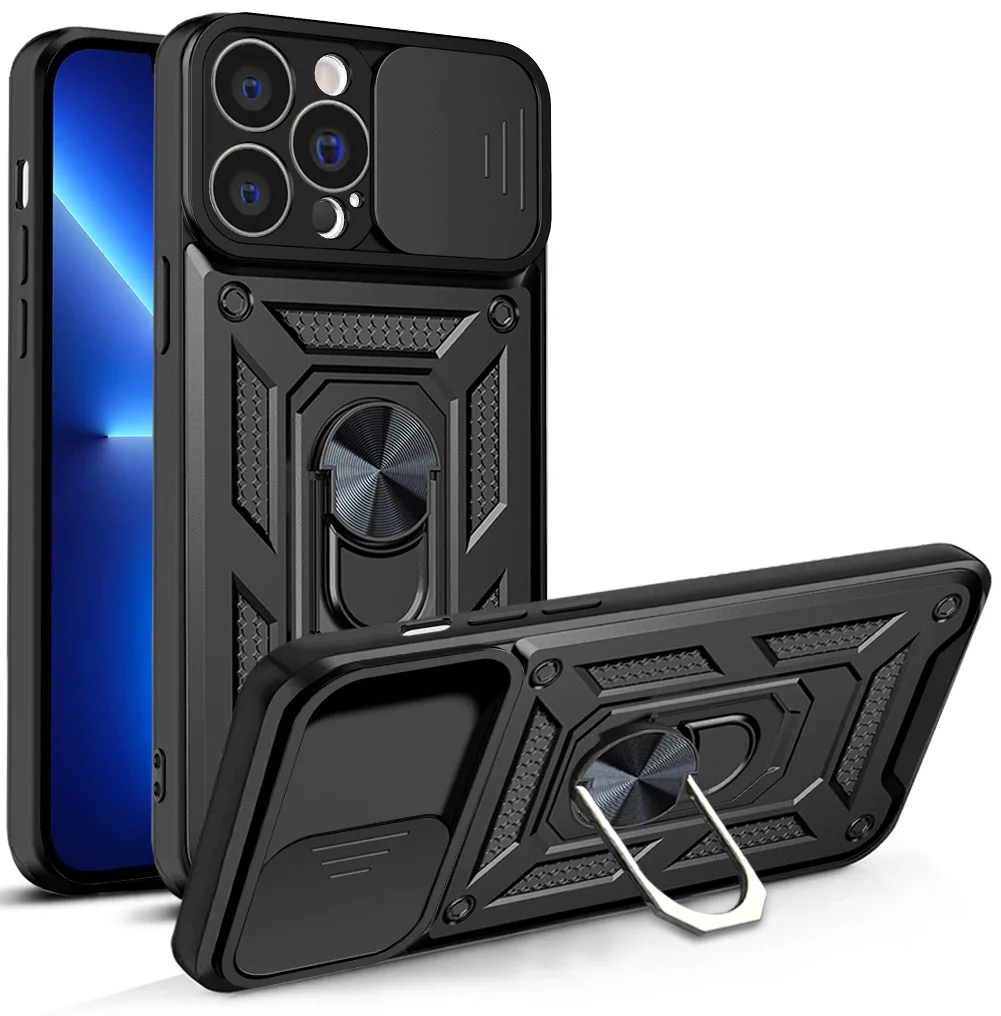 Defender Slide-fodral för iPhone 13 Pro Max 6,7 tum svart